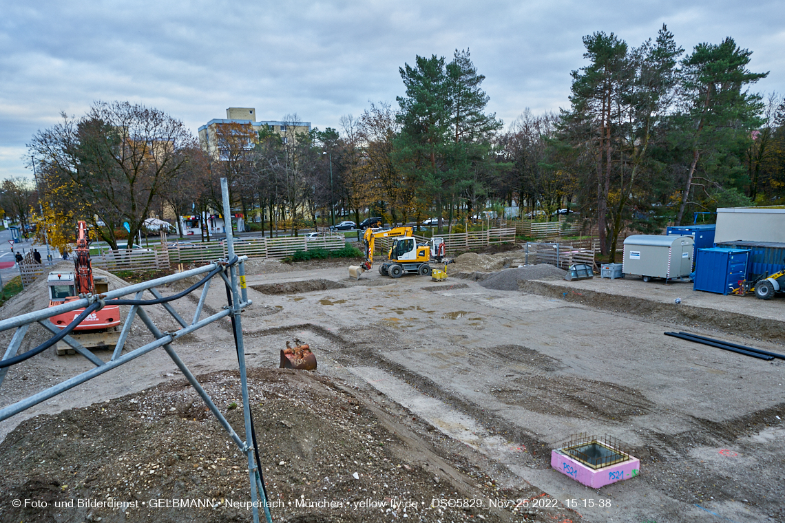 25.11.2022 - Baustelle an der Quiddestraße Haus für Kinder in Neuperlach